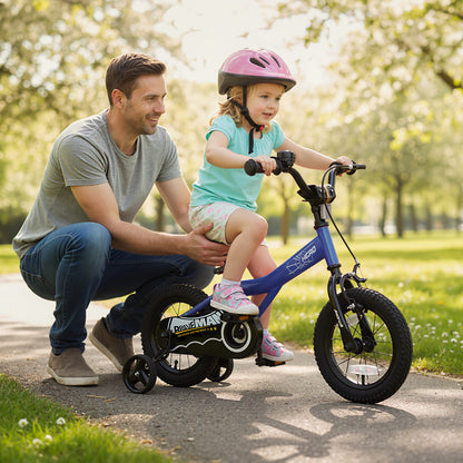 12-Inch Kids Bike with Removable Training Wheels Navy - Brave Hero, Navy Kids Bike at Gallery Canada