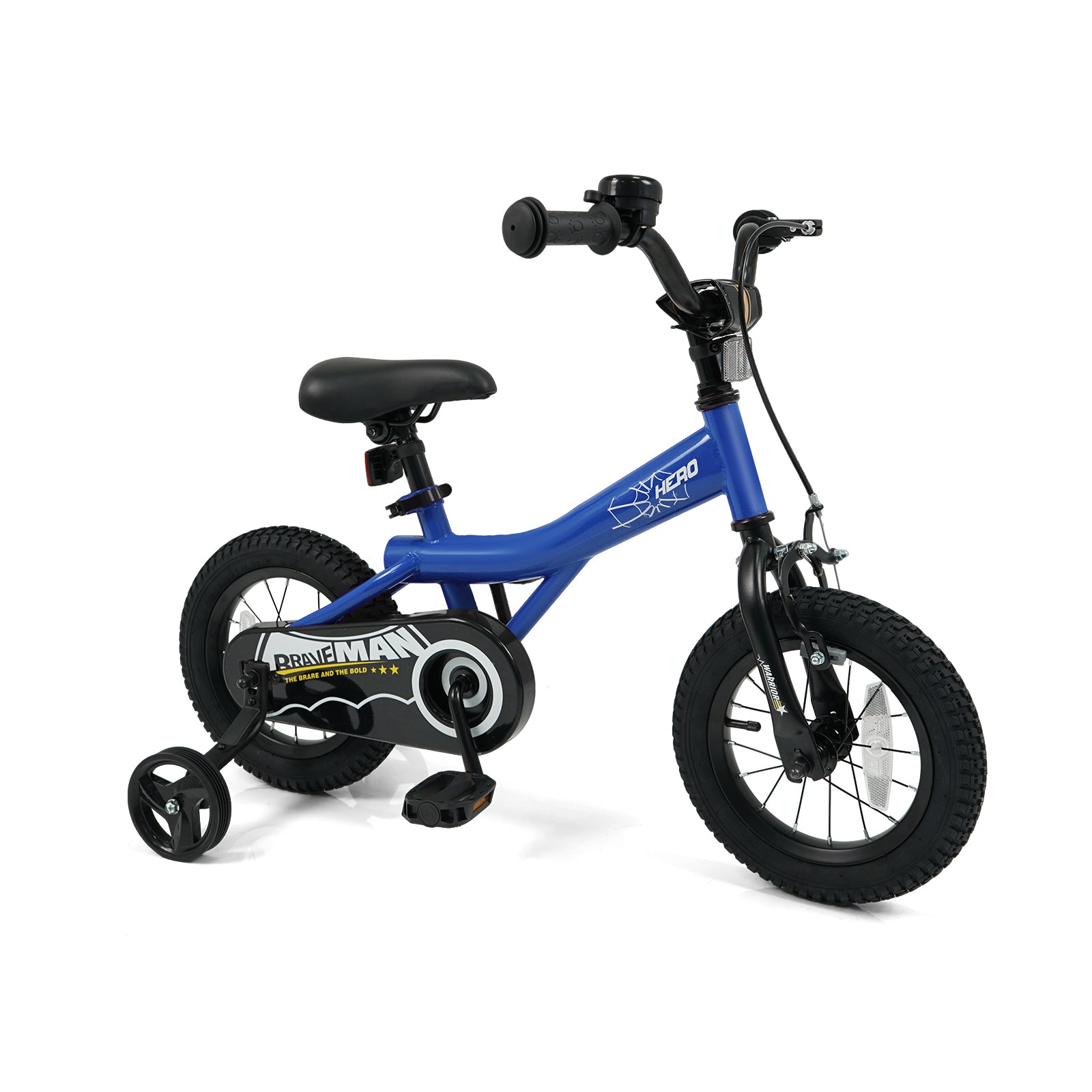 12-Inch Kids Bike with Removable Training Wheels Navy - Brave Hero, Navy Kids Bike Navy at Gallery Canada