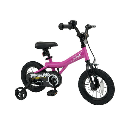 12-Inch Kids Bike with Removable Training Wheels Pink-Brave Hero Scooters Options at Gallery Canada