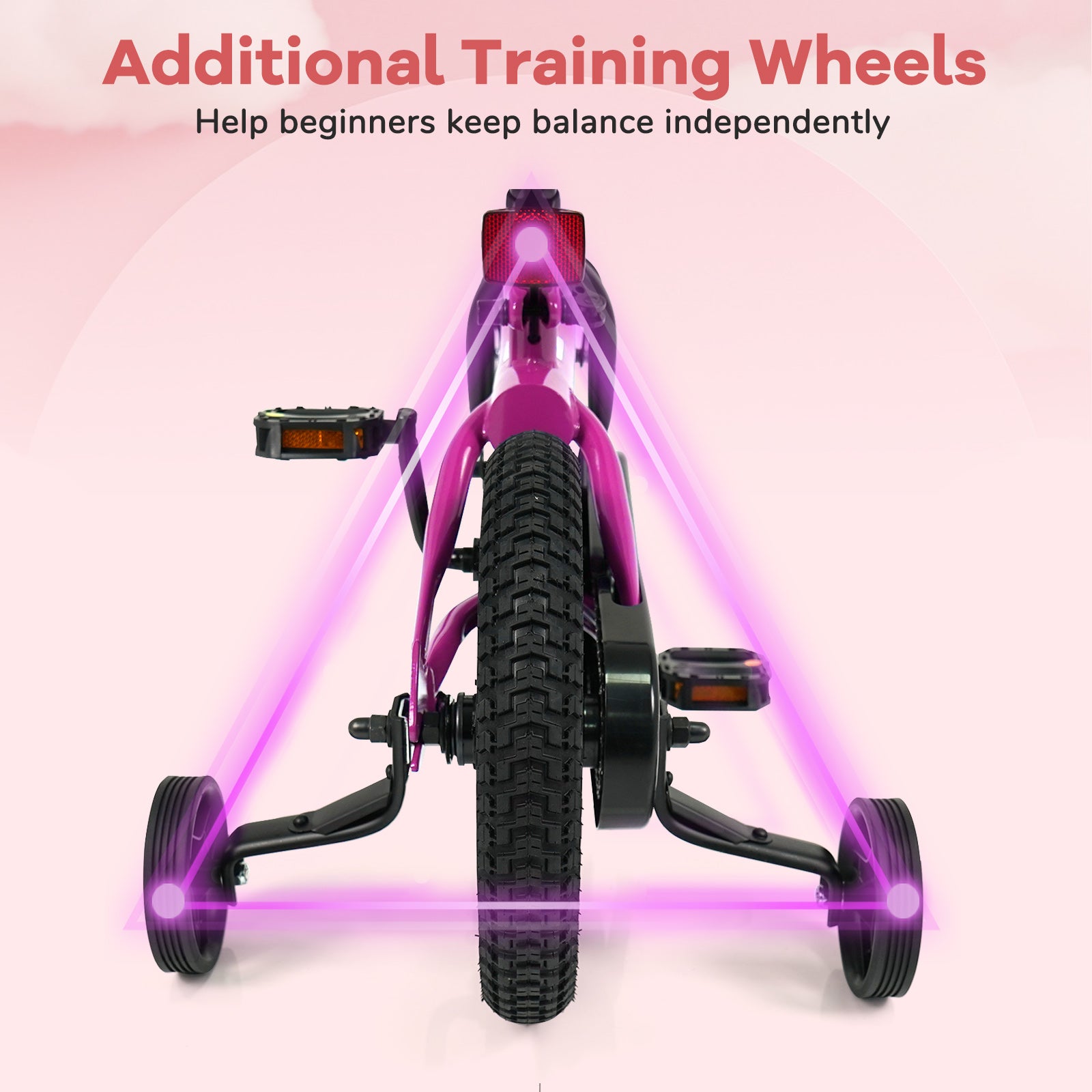 12-Inch Kids Bike With Removable Training Wheels, Brave Hero, Pink Scooters at Gallery Canada