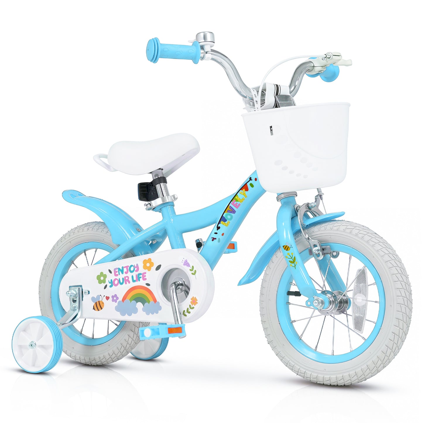 Girls Bike for 3-4 Years, Training Wheels, Basket, Blue Kids Bike at Gallery Canada