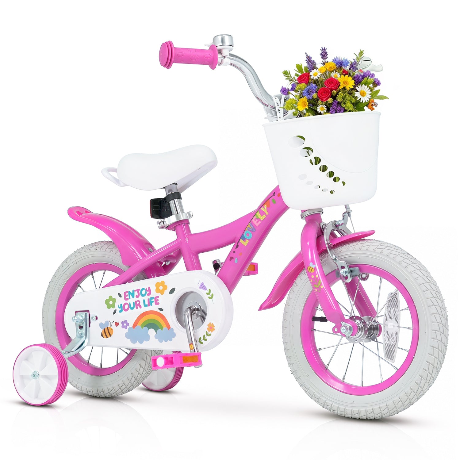 12 Inches Girls Bike for 3-4 Years Old, Pink Kids Bike Pink at Gallery Canada