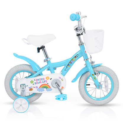 Girls Bike for 3-4 Years, Training Wheels, Basket, Blue Kids Bike at Gallery Canada