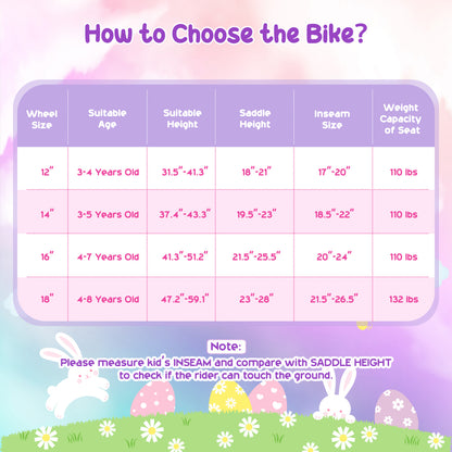 12 Inch Girls Bike with Front Bag, Streamers, Purple