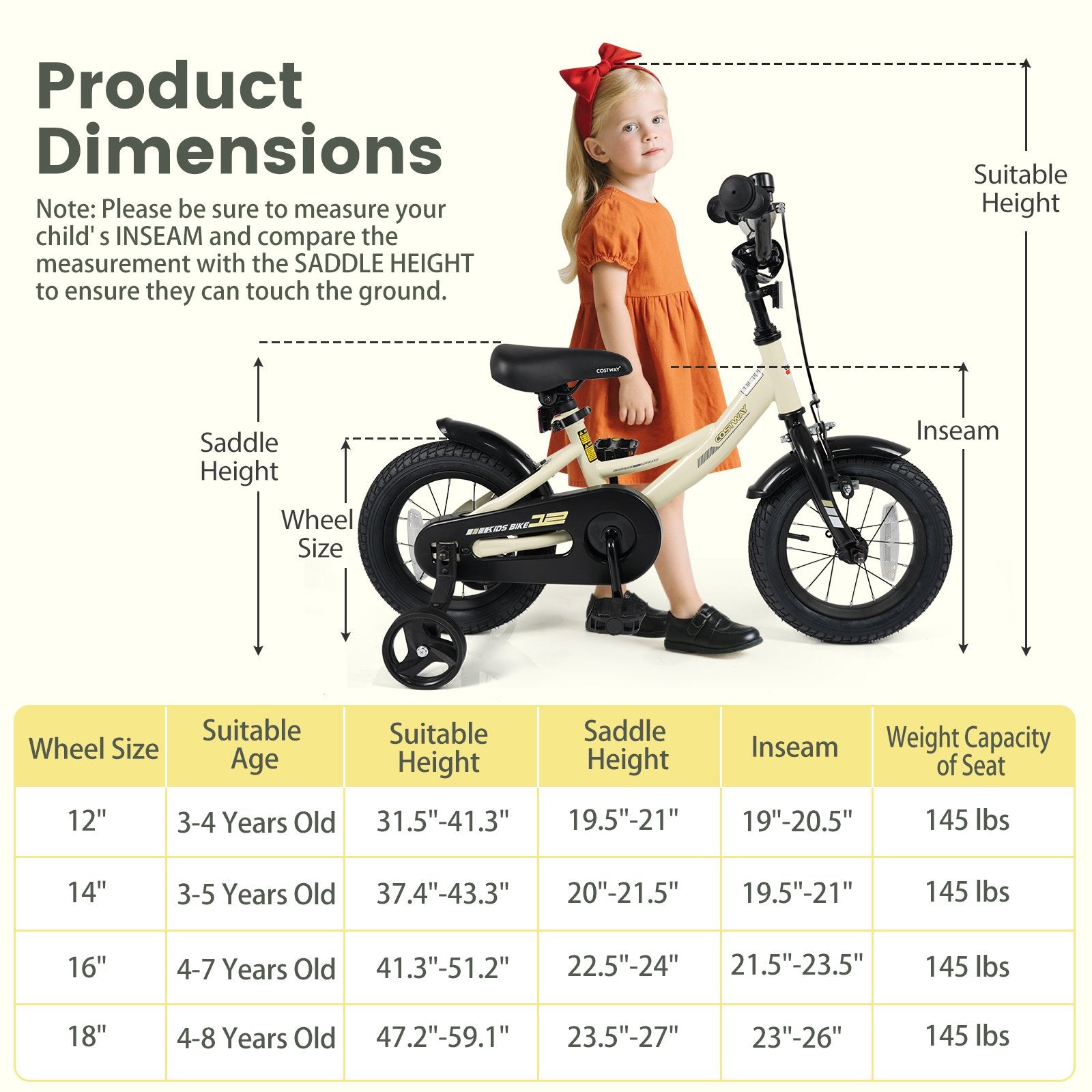 12 Inches Kids Bike Sport Bicycle with Removable Training Wheels Kids Bike at Gallery Canada