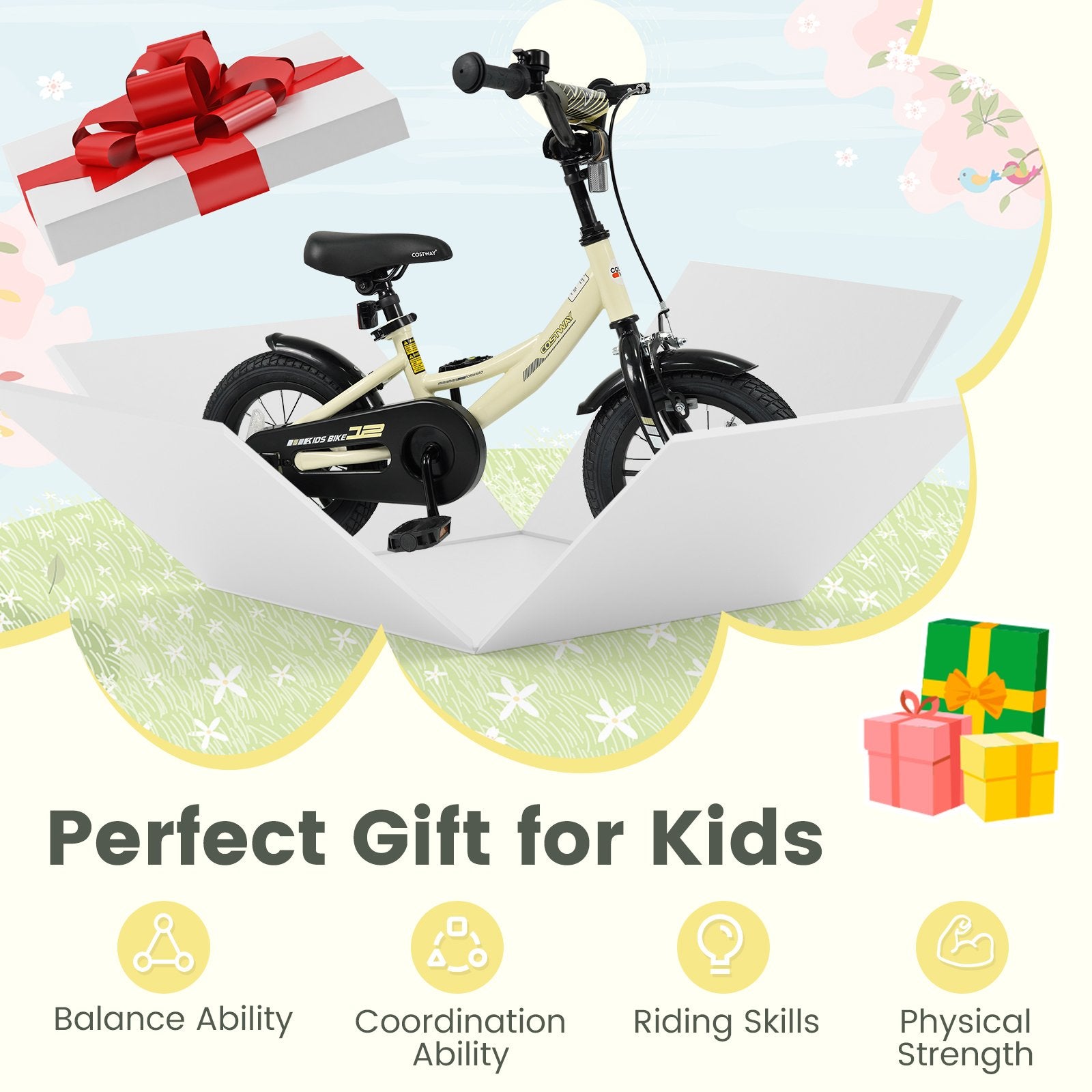 12 Inches Kids Bike Sport Bicycle with Removable Training Wheels Kids Bike at Gallery Canada