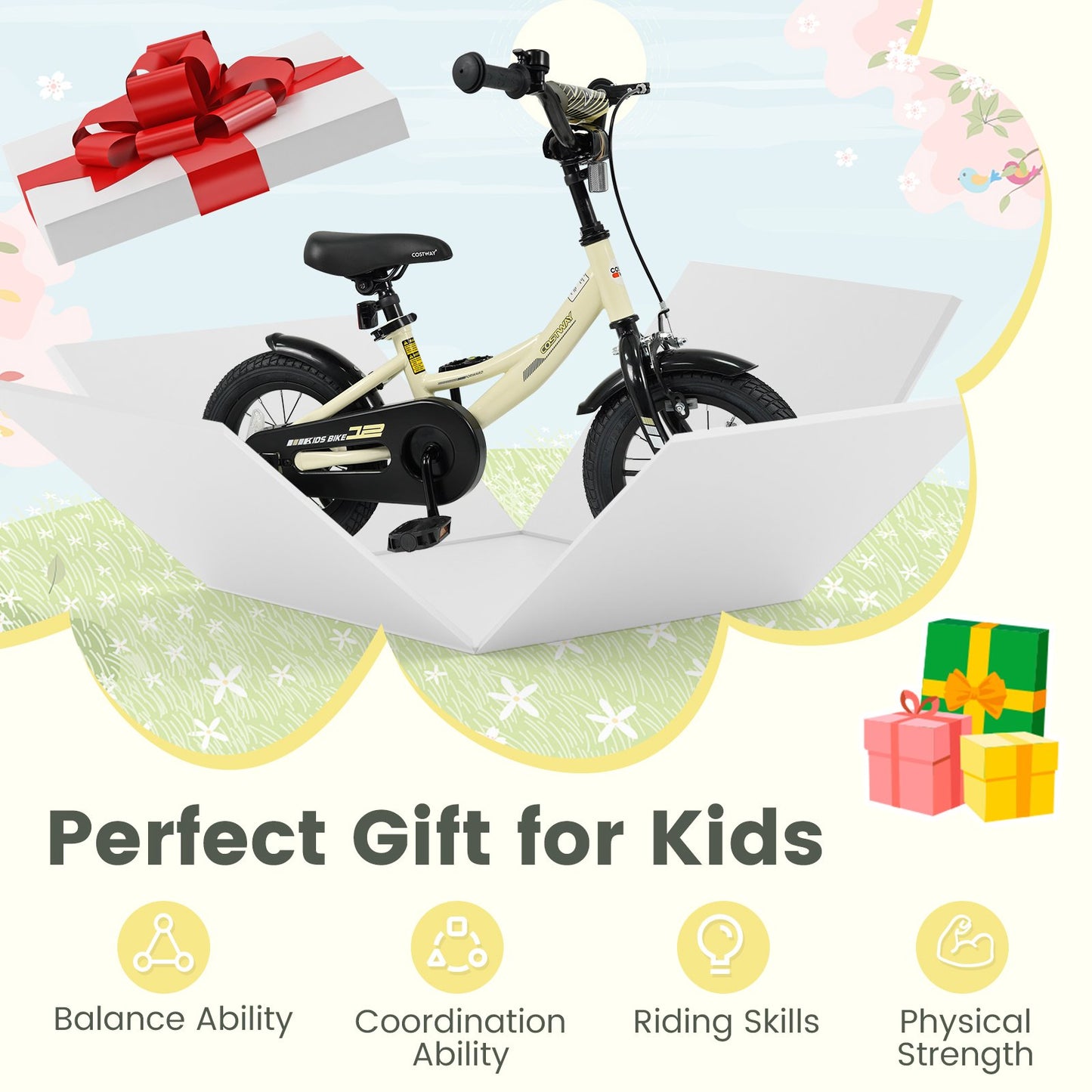 12 Inches Kids Bike Sport Bicycle with Removable Training Wheels Kids Bike at Gallery Canada