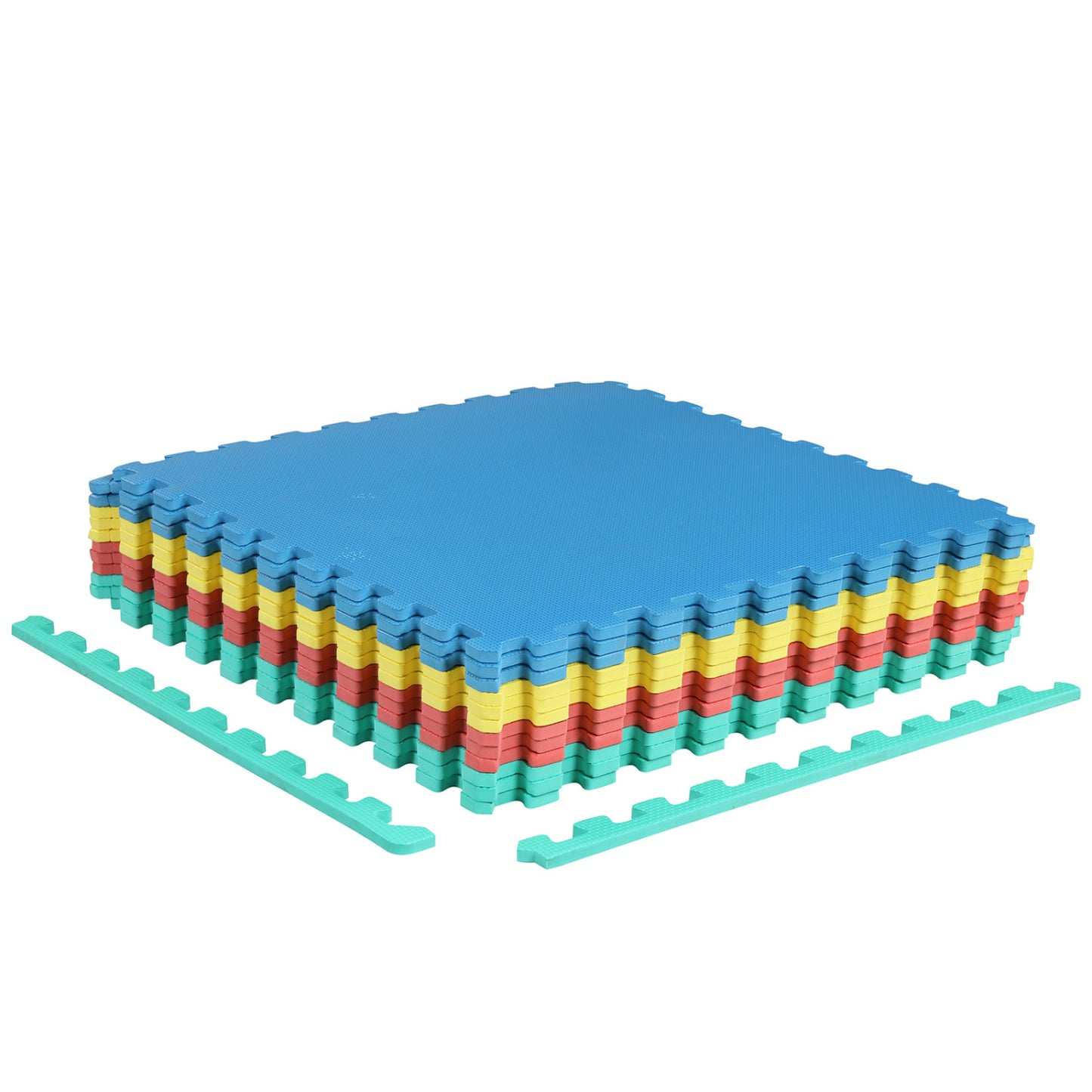12 Pack Non-Slip Protective Interlocking EVA Foam Floor Tiles, Multicolor Decorative Fencing & Flooring at Gallery Canada