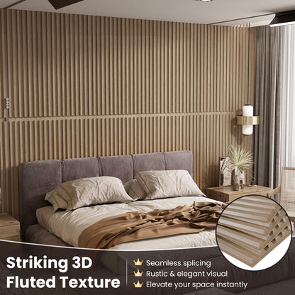 PVC Slat Wall Panels, 12-Pack, Interior Wall Decor, Walnut Decorative Accessories at Gallery Canada