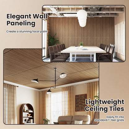 PVC Slat Wall Panels, 12-Pack, Interior Wall Decor, Walnut Decorative Accessories at Gallery Canada