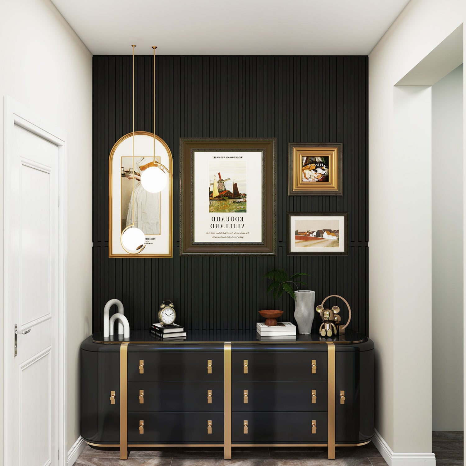 12-Pack PVC Slat Wall Panels, Interior Wall Decoration, Black Decorative Accessories at Gallery Canada