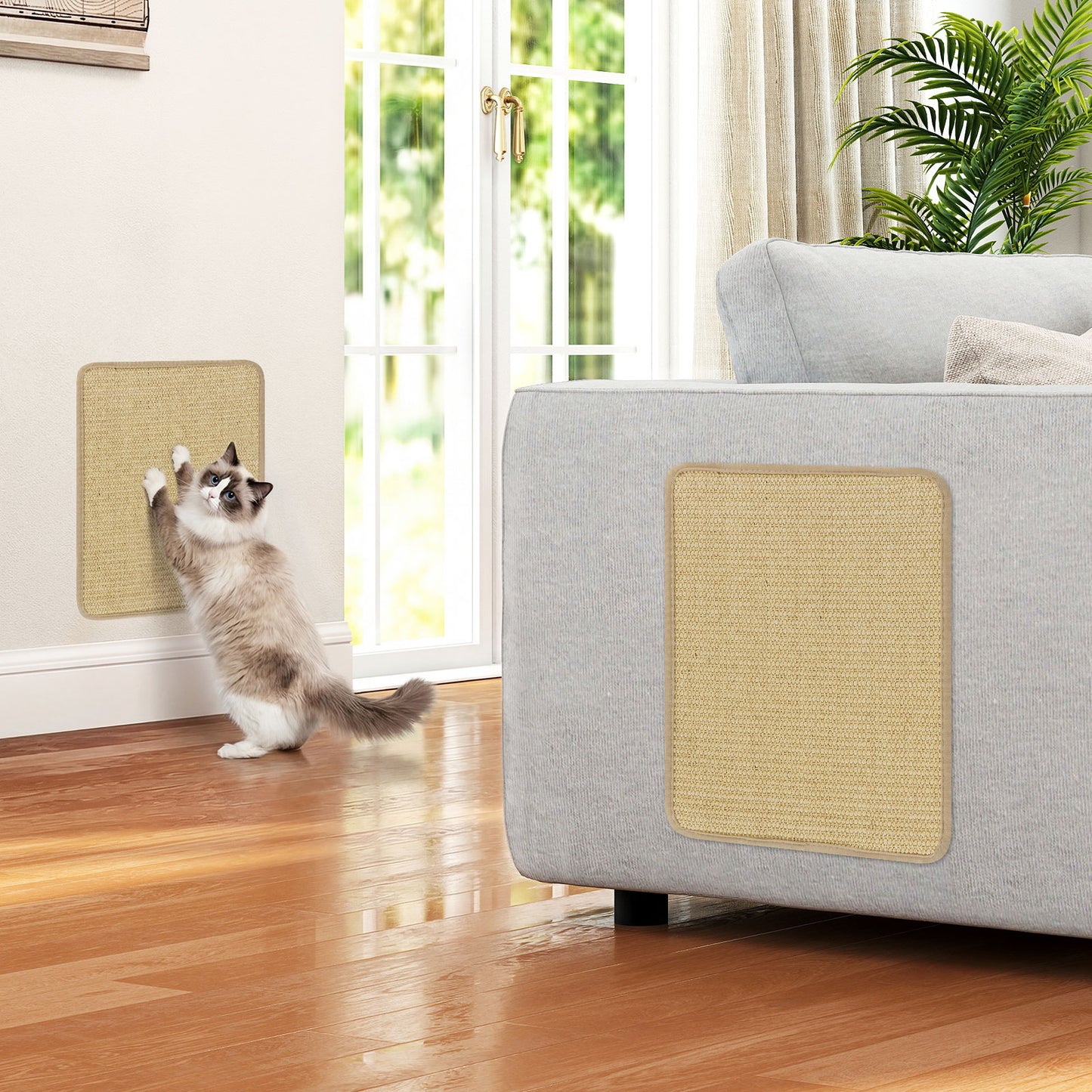 Cat Scratcher Mat Set, 12 Pieces 16 x 12 Inch, Natural Sisal Pads Cat Trees Condos & Scratchers at Gallery Canada
