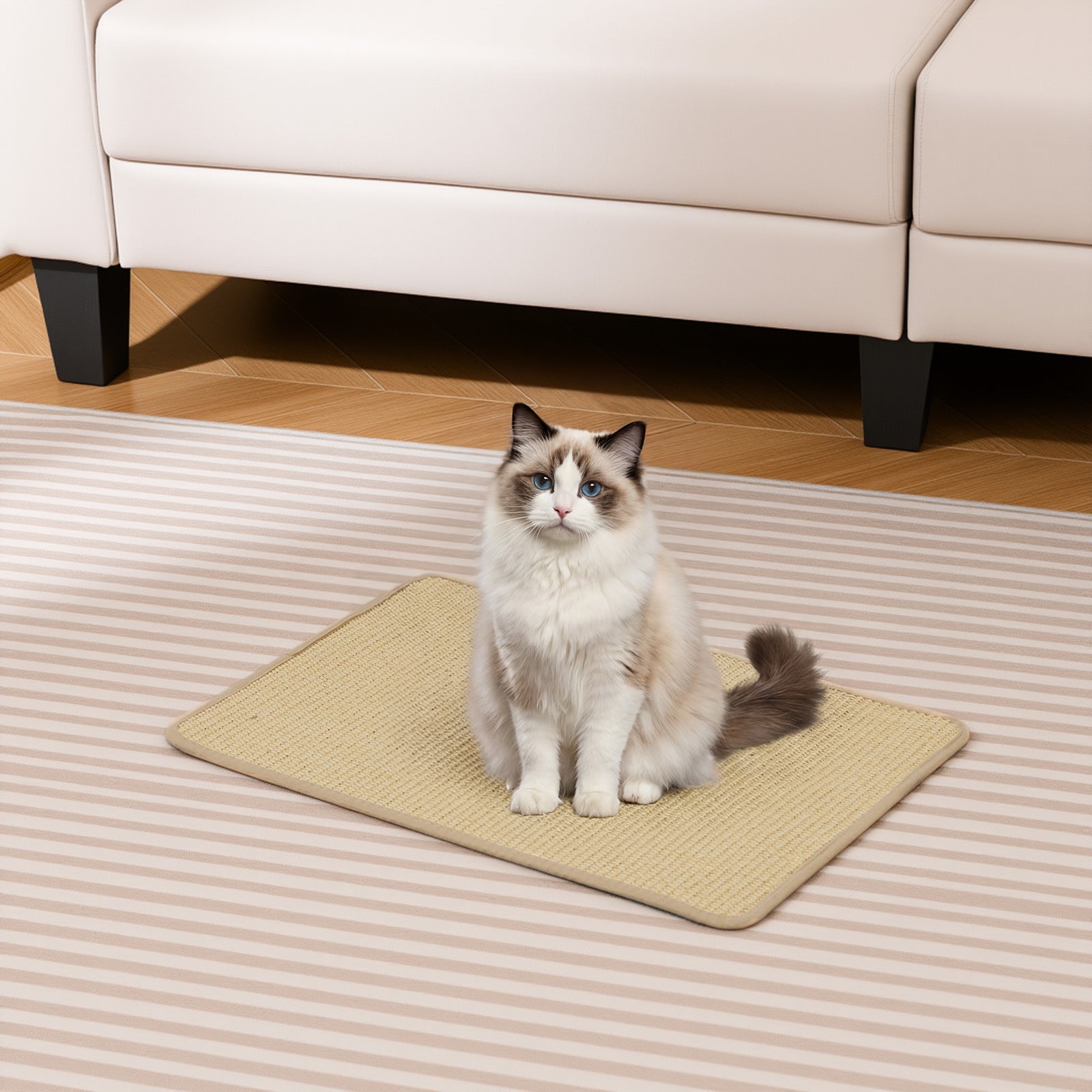 Cat Scratcher Mat Set, 12 Pieces, 24 x 16 Inch, Natural Sisal Cat Trees Condos & Scratchers at Gallery Canada