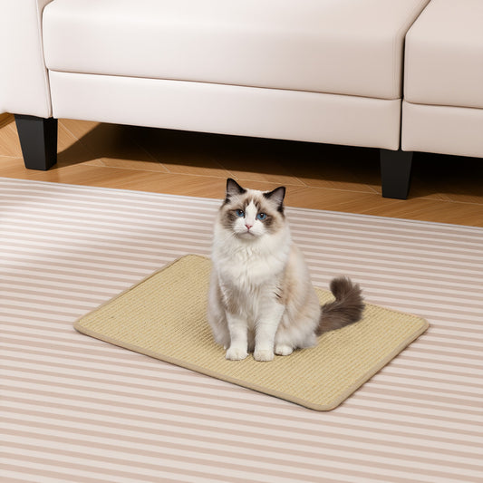Cat Scratcher Mat Set, 12 Pieces, 24 x 16 Inch, Natural Sisal Cat Trees Condos & Scratchers Natural at Gallery Canada
