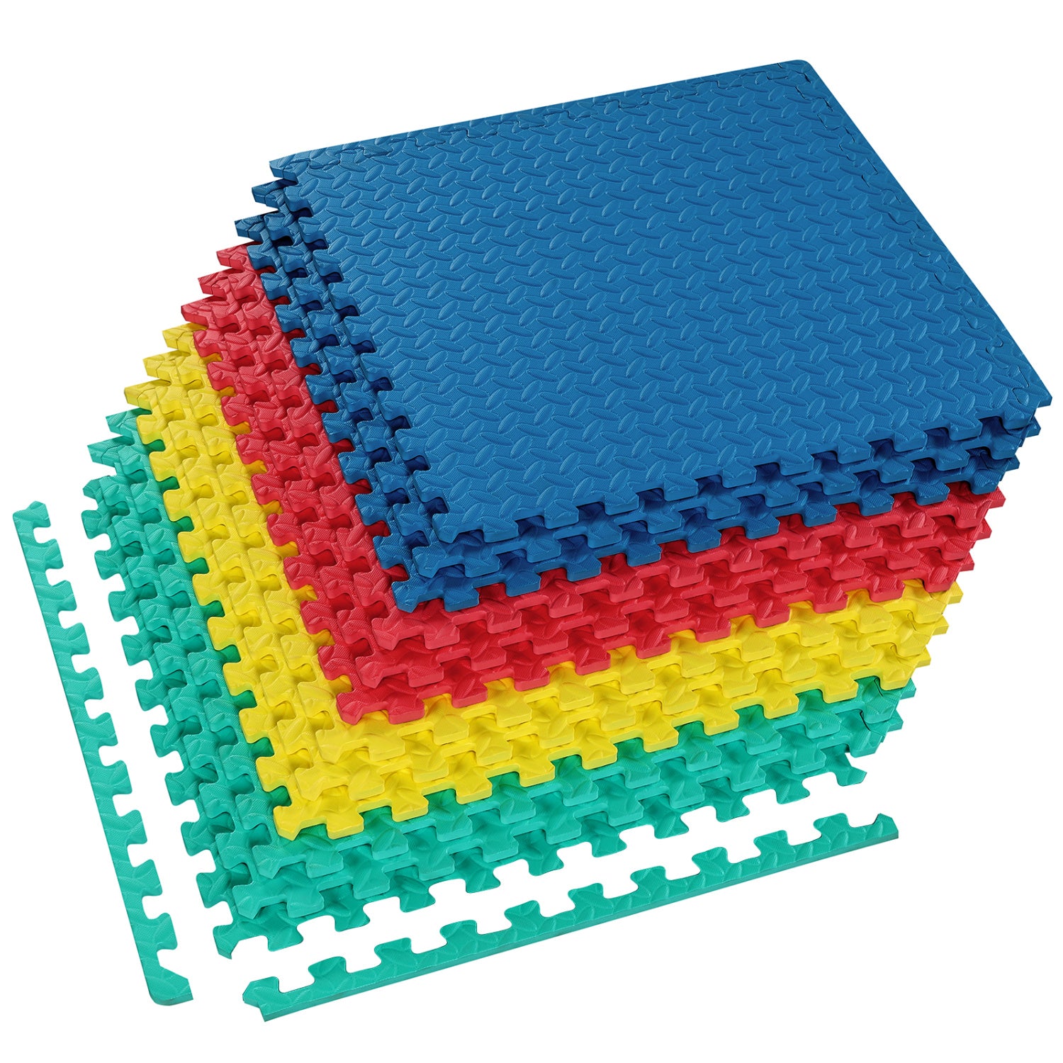 12 Piece Puzzle Interlocking Flooring Mat, Multicolor Baby Gyms & Playmats Multicolor at Gallery Canada