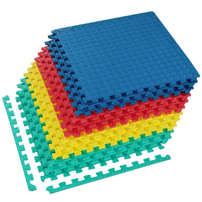 12 Piece Puzzle Interlocking Flooring Mat, Multicolor Baby Gyms & Playmats Multicolor at Gallery Canada