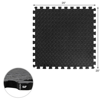 12 Pieces Interlocking Flooring Mat, Anti-Slip Waterproof, Black Baby Gyms & Playmats at Gallery Canada