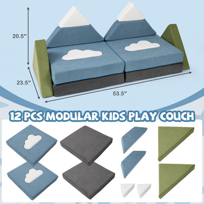 12 Pieces Snow Mountain Theme Toddler Foam Building Fort Kids Chairs & Seating at Gallery Canada