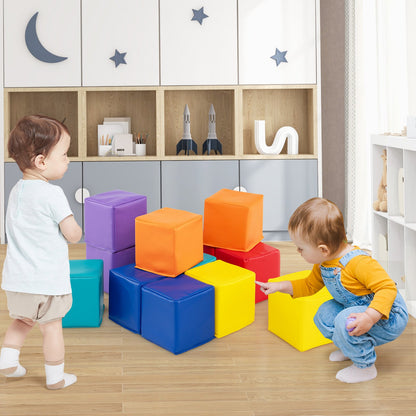 12 Pieces Soft Foam Building Blocks Climbing Foam Cubes Set for Kids, Multicolor Climbers & Slides at Gallery Canada