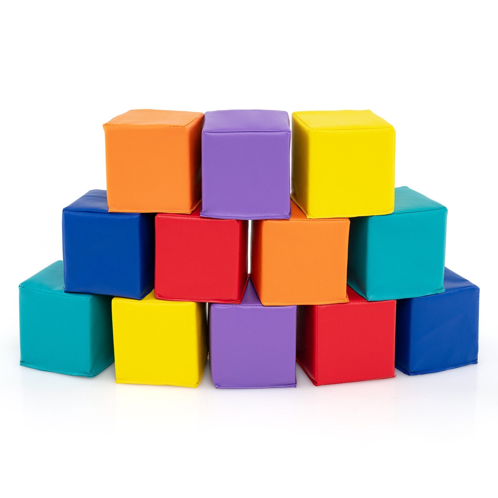 12 Pieces Soft Foam Building Blocks Climbing Foam Cubes Set for Kids, Multicolor Climbers & Slides Multicolor at Gallery Canada