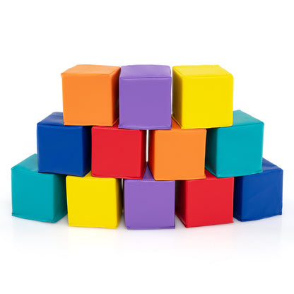 12 Pieces Soft Foam Building Blocks, Multicolor Climbers & Slides Multicolor at Gallery Canada
