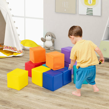 12 Pieces Soft Foam Building Blocks Climbing Foam Cubes Set for Kids, Multicolor Climbers & Slides at Gallery Canada