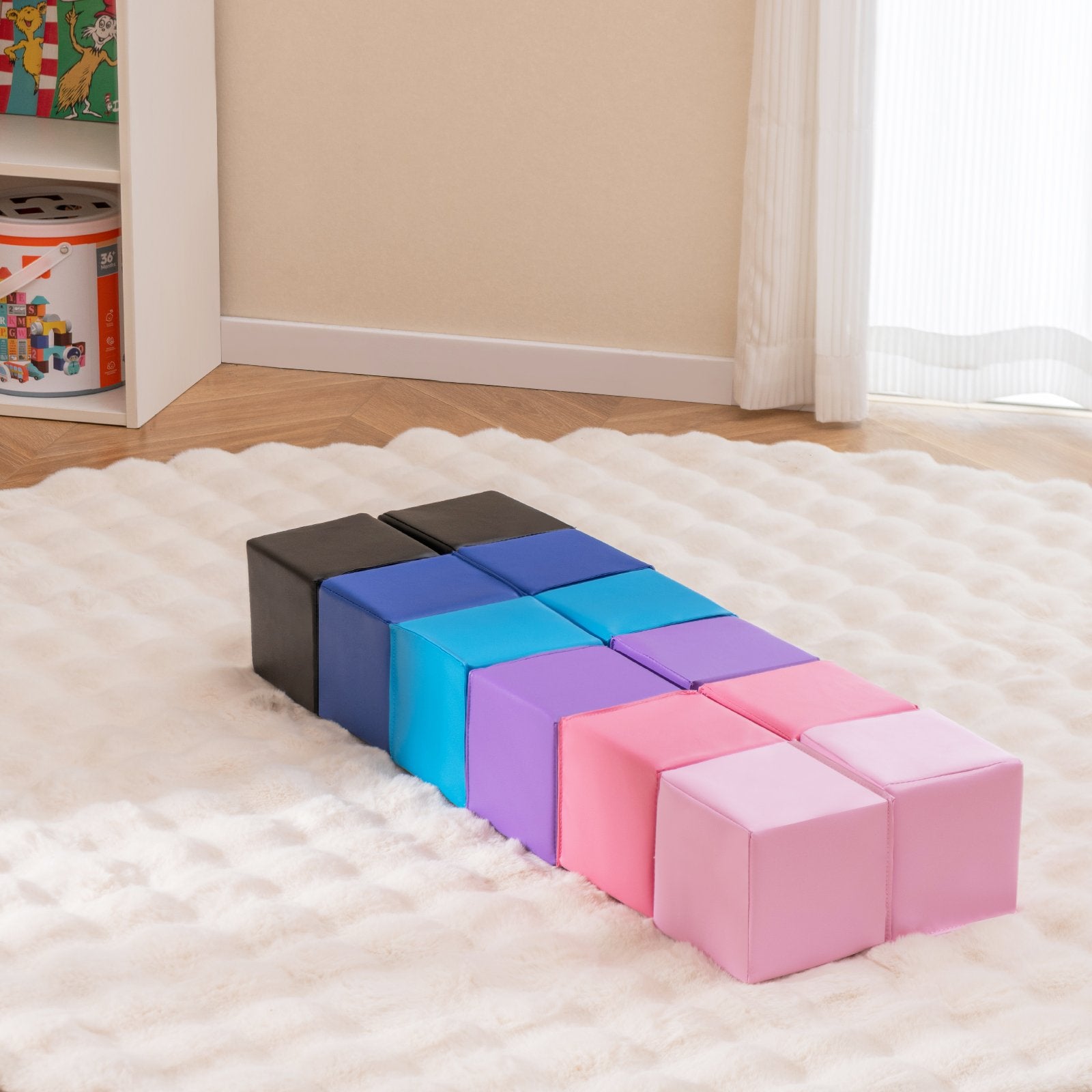 12 Pieces Soft Foam Building Blocks Climbing Foam Cubes Set for Kids, Deep Multicolor Climbers & Slides at Gallery Canada