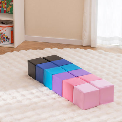 12 Pieces Soft Foam Building Blocks Climbing Foam Cubes Set for Kids, Deep Multicolor Climbers & Slides at Gallery Canada