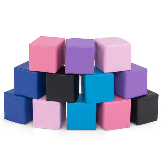 12 Pieces Soft Foam Building Blocks Climbing Foam Cubes Set for Kids, Deep Multicolor Climbers & Slides Deep Multicolor at Gallery Canada