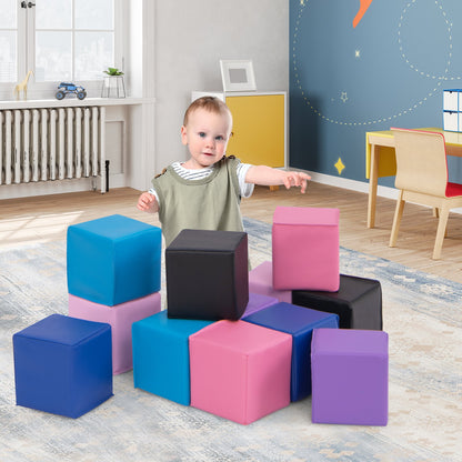 12 Pieces Soft Foam Building Blocks Climbing Foam Cubes Set for Kids, Deep Multicolor Climbers & Slides at Gallery Canada