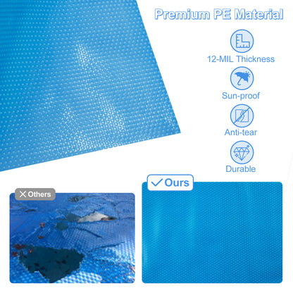12 x 24 Feet Rectangle Swimming Pool Cover, 12-MIL Solar Blanket, Blue Swimming Pools at Gallery Canada