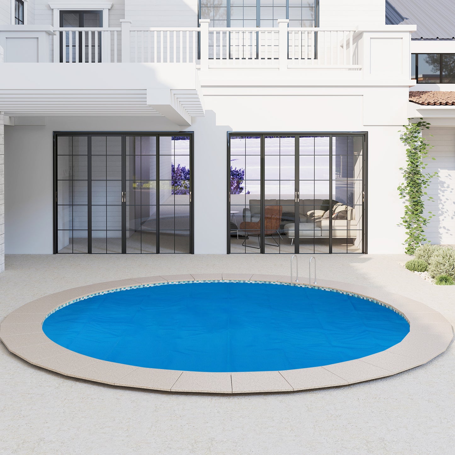 12ft x 30in Round Above Ground Swimming Pool, With Cover, Blue Swimming Pools at Gallery Canada