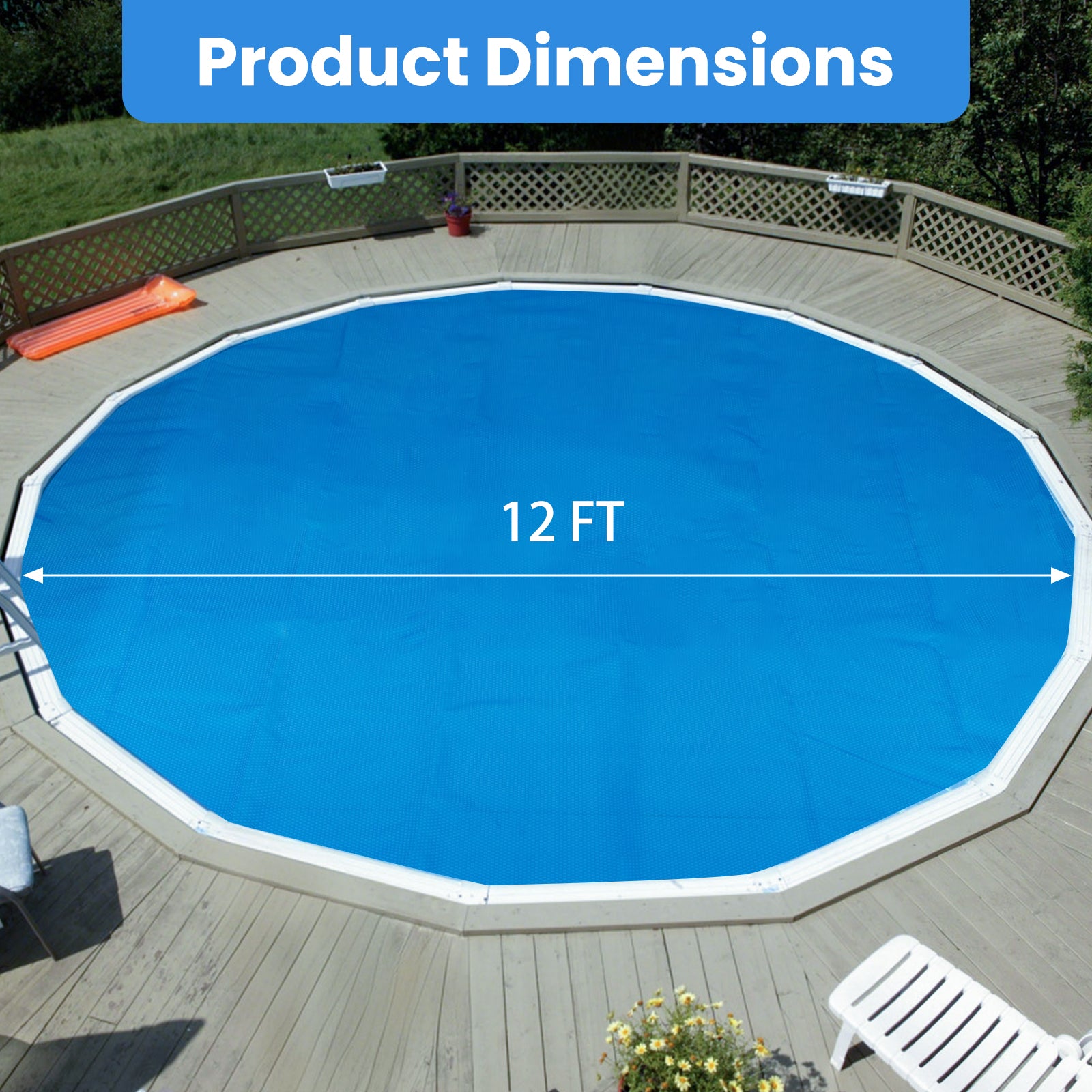 12ft x 30in Round Above Ground Swimming Pool, With Cover, Blue Swimming Pools at Gallery Canada