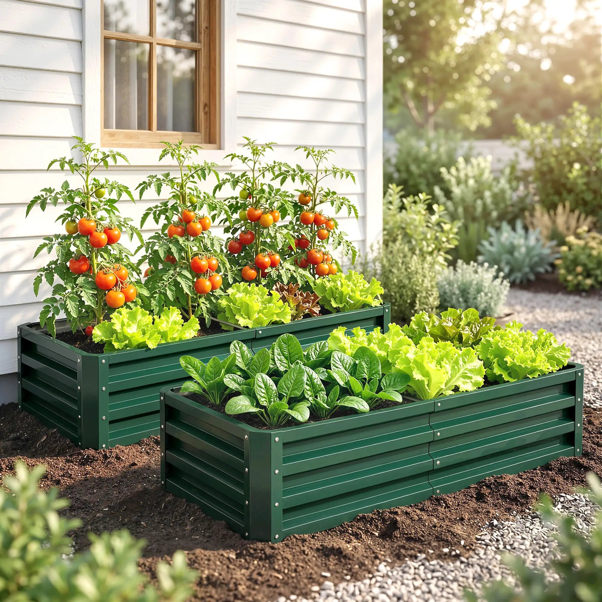 4' x 2' x 1' Raised Garden Bed, Set of 2 Galvanized Planter Box Galvanized Planter Boxes at Gallery Canada
