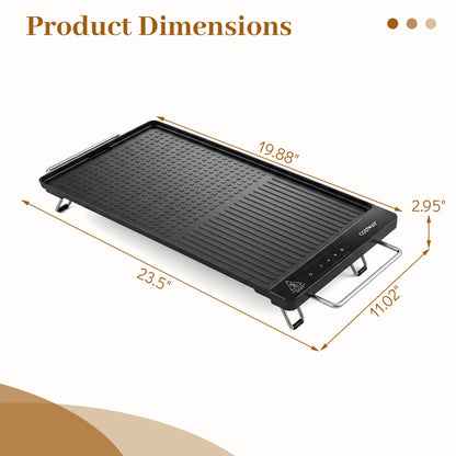 1300W Indoor Electric Grill with Removable Touch Panel, Black Kitchen Appliances at Gallery Canada