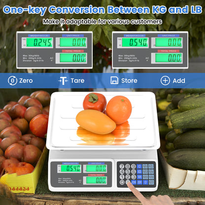 66lb Price Computing Scale Commercial Food Scale with Dual LCD Displays Kitchen Tools at Gallery Canada