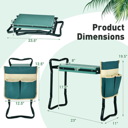 Folding Sturdy Garden Kneeler Pad and Cushion Seat, Green Garden Tools at Gallery Canada