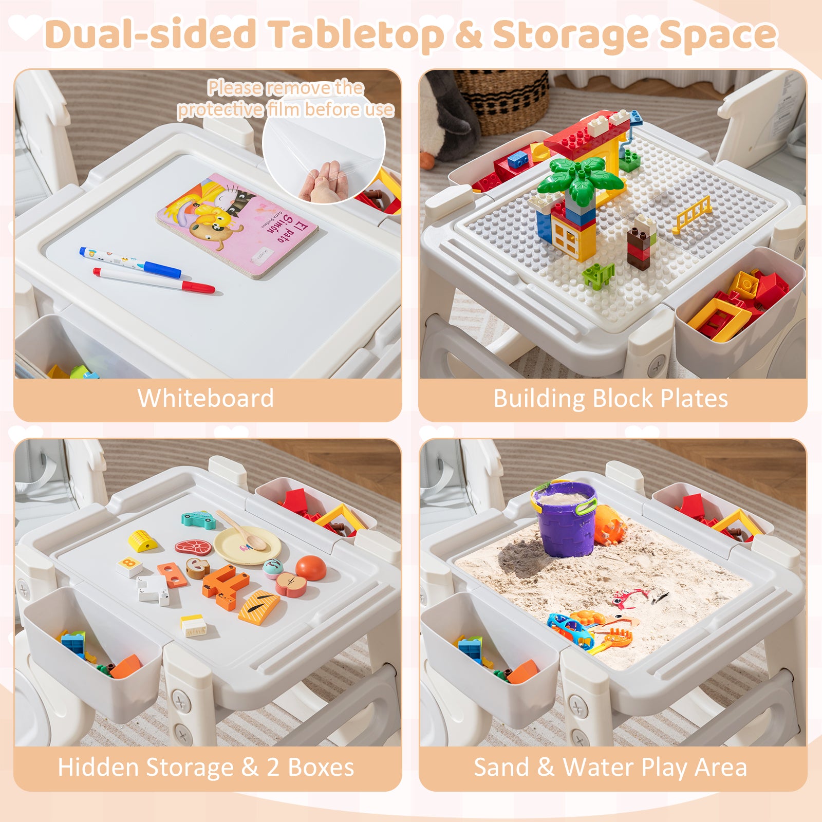 Convertible Baby High Chair with Double-layer Tray and Adjustable Backrest-Grey, Gray High Chairs at Gallery Canada