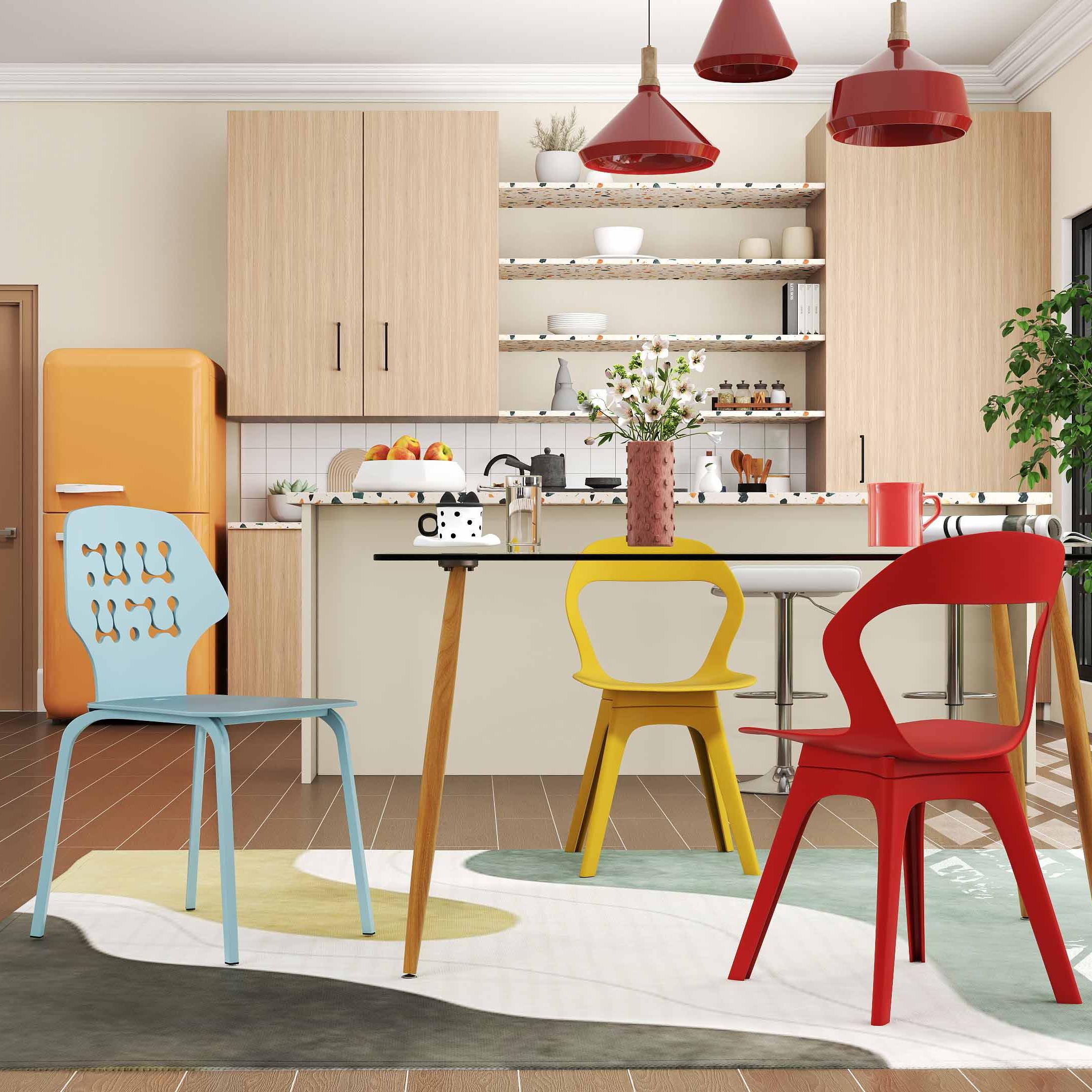 4-Piece Modern Dining Set with Chairs Bar Stools Dresser and Glass Dining Table Dining Room Sets at Gallery Canada