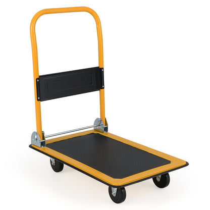 Foldable Platform Cart Dolly, Warehouse Push Hand Truck, Black Garden Tools Black at Gallery Canada