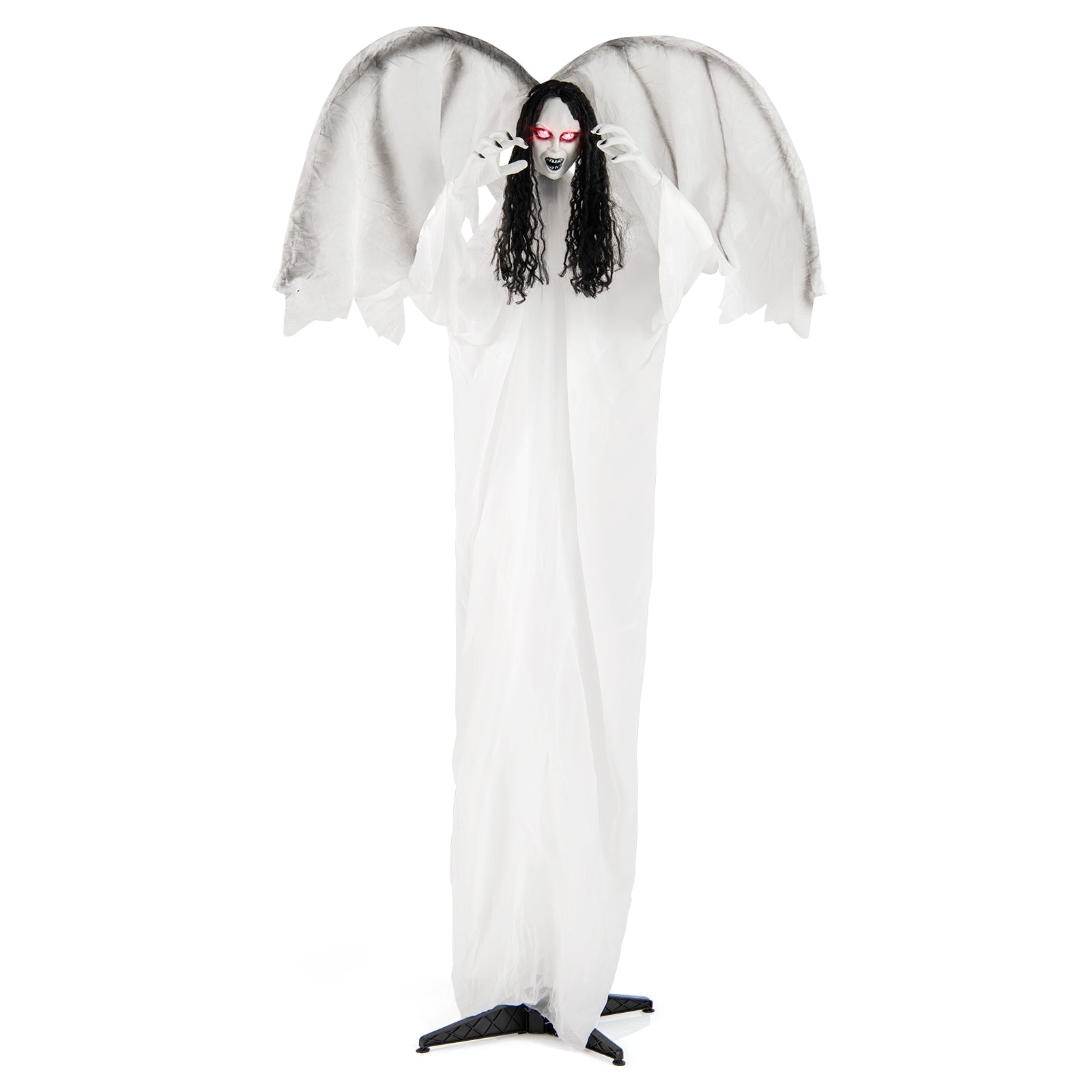 6.6 Feet Halloween Animatronic Angel, Light-Up Eyes, Flapping Wings Halloween at Gallery Canada