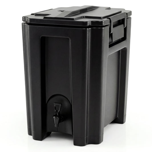 13.2 Gal Insulated Beverage Dispenser, Commercial, Two-Stage Faucet, Black Water Dispensers Black at Gallery Canada