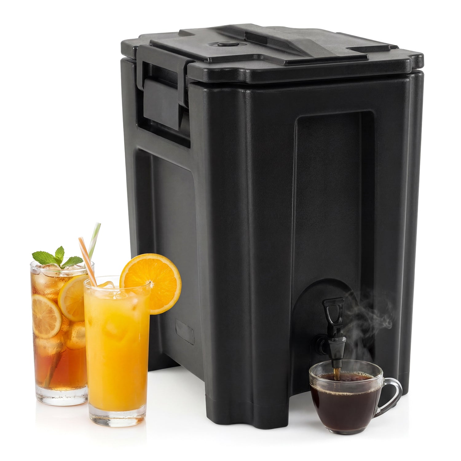 13.2 Gal Insulated Beverage Dispenser, Commercial, Two-Stage Faucet, Black Water Dispensers at Gallery Canada