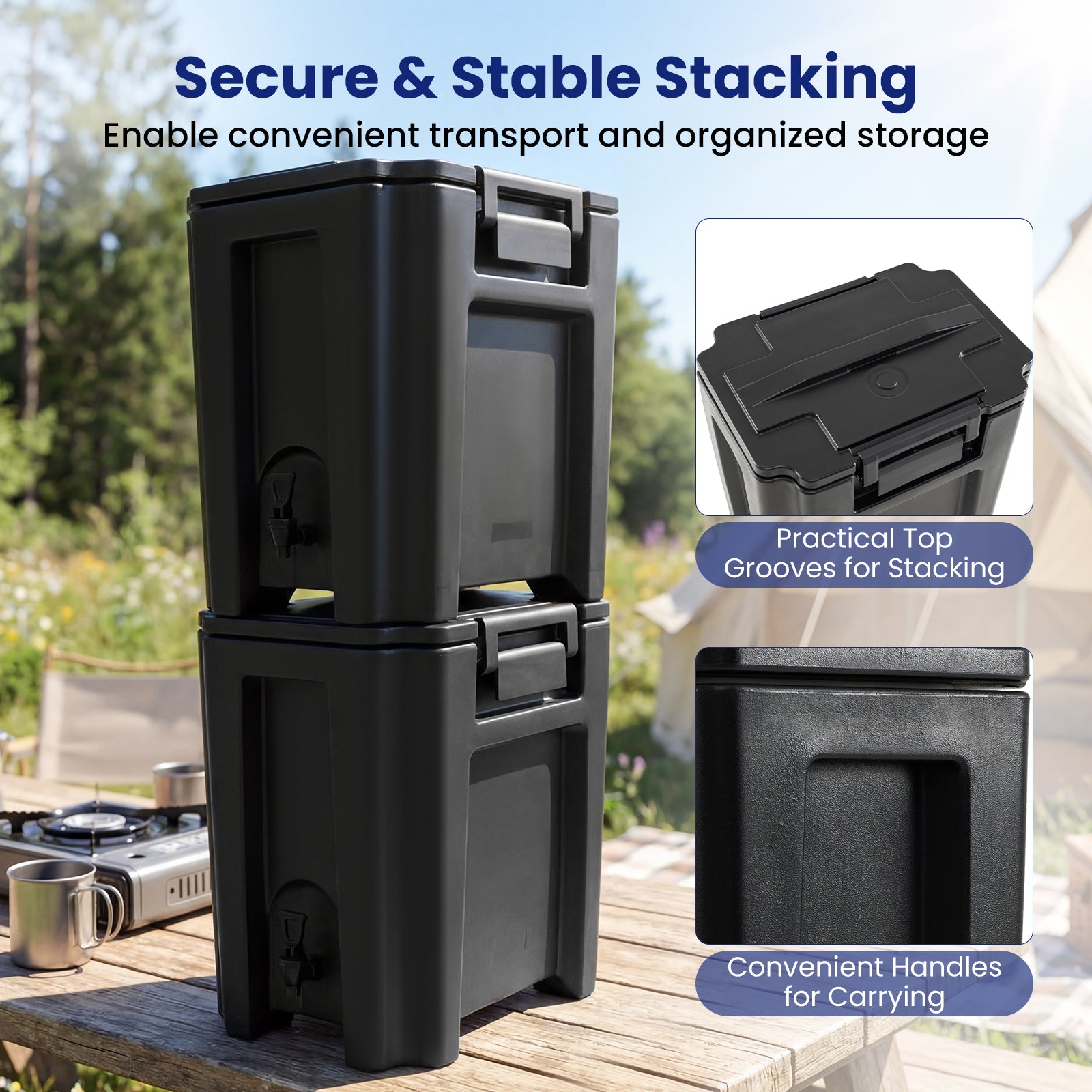 13.2 Gal Insulated Beverage Dispenser With Two-Stage Faucet, Black Water Dispensers at Gallery Canada