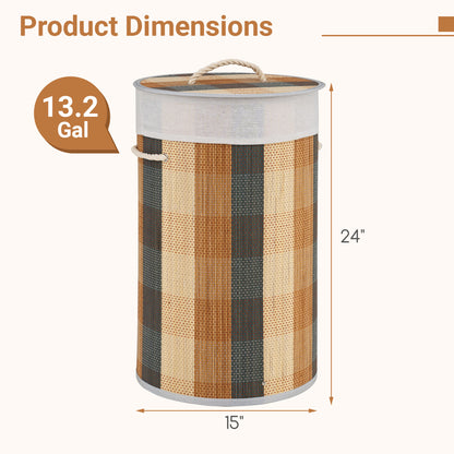 13.2 Gal Laundry Hamper with Removable and Machine-Washable Liner, Multicolor Laundry Baskets at Gallery Canada