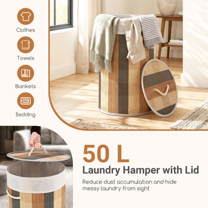 13.2 Gal Laundry Hamper with Removable and Machine-Washable Liner, Multicolor Laundry Baskets at Gallery Canada