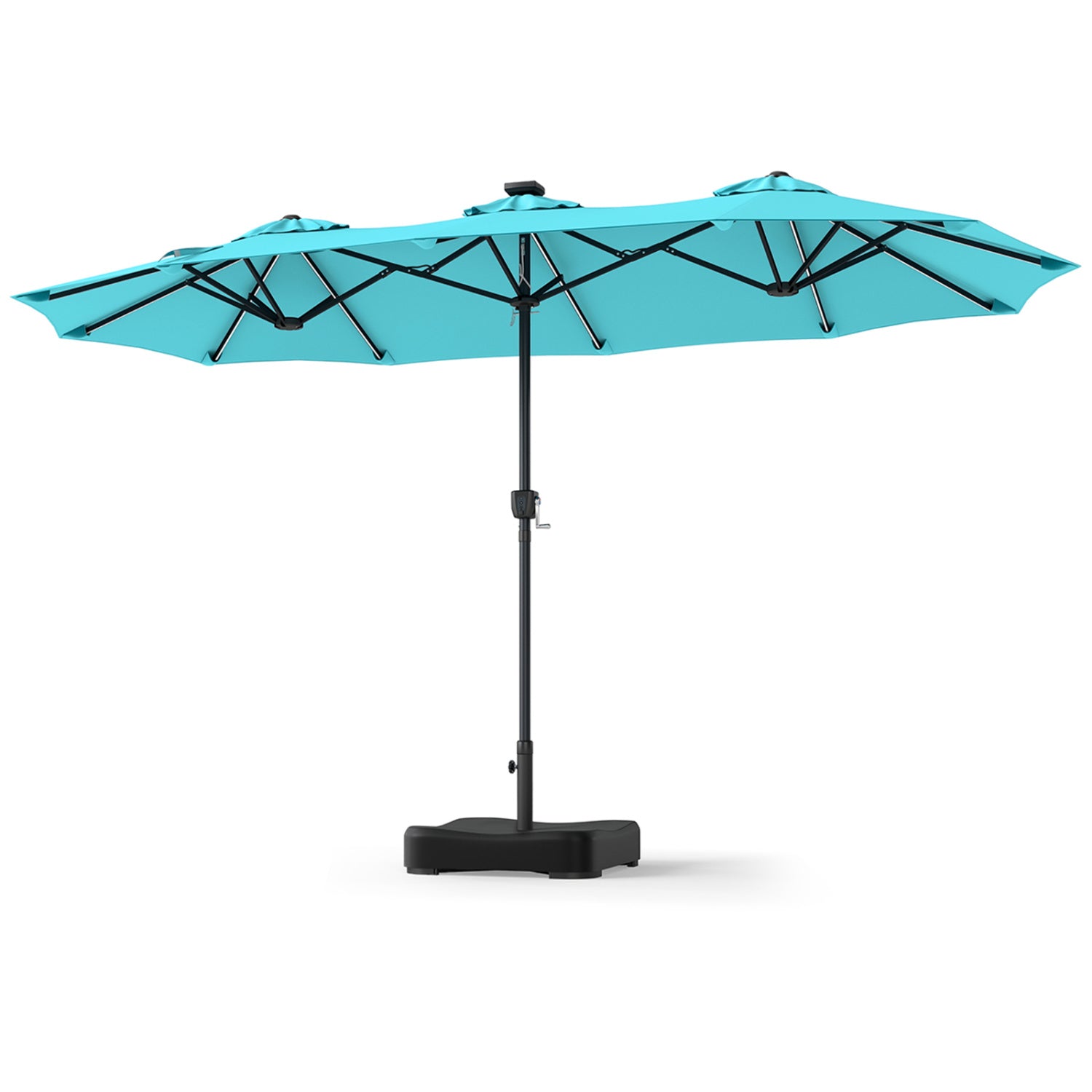 13 FT Double-Sided Patio Umbrella With 108 LED Lights, Turquoise Outdoor Umbrellas at Gallery Canada