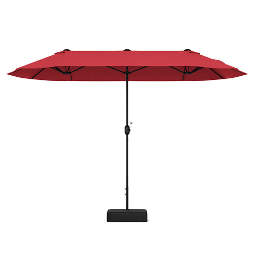 13 Feet Double-Sided Patio Umbrella, Wine