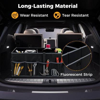 13 Gallon Car Trunk Organizer with Removable Divider and 6 Pockets, Black Garages at Gallery Canada