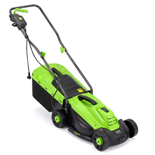 13-Inch 12-Amp Corded Lawn Mower, 3-Height Adjustment, Green Garden Tools Green at Gallery Canada